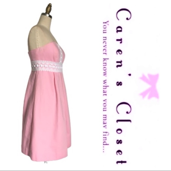 Lilly Pulitzer Pink Strapless Embellished Dress - Picture 4 of 7